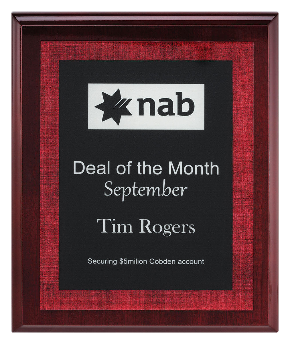 Vivid Red Plaque