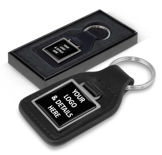 Genuine leather key ring - Square