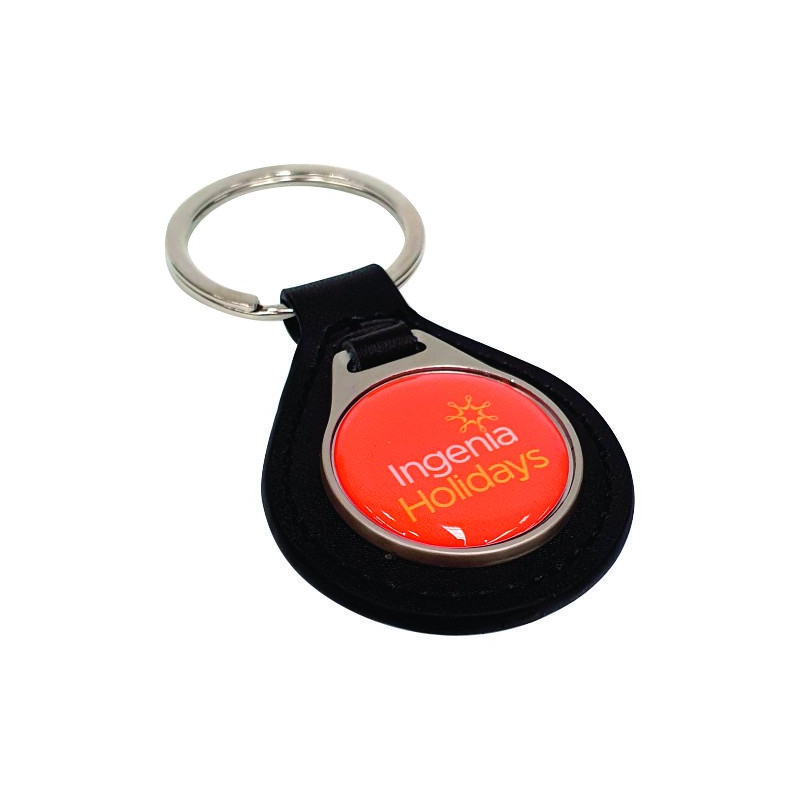 Genuine leather key ring - Round