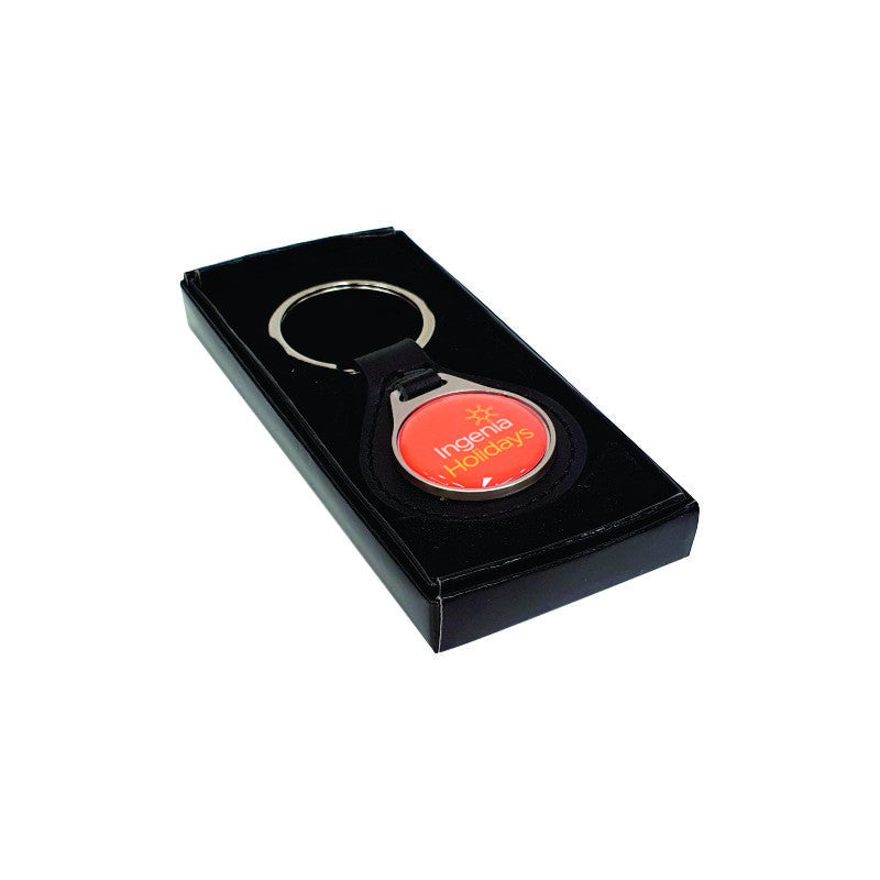 Genuine leather key ring - Round