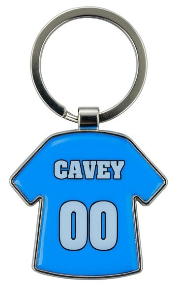 T-Shirt Metal Key Tag - Resin dome both sides