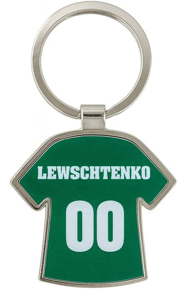 T-Shirt Metal Key Tag - Resin dome both sides