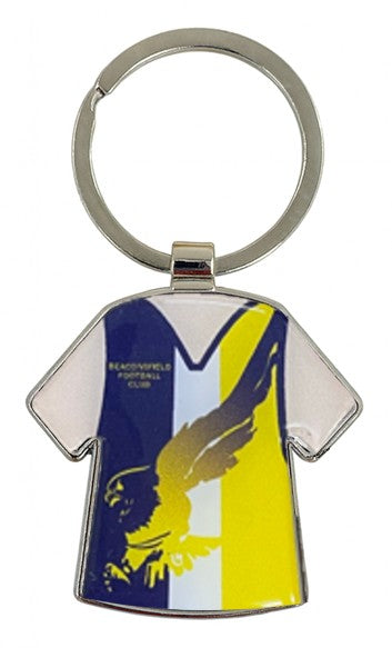 T-Shirt Metal Key Tag - Resin dome both sides