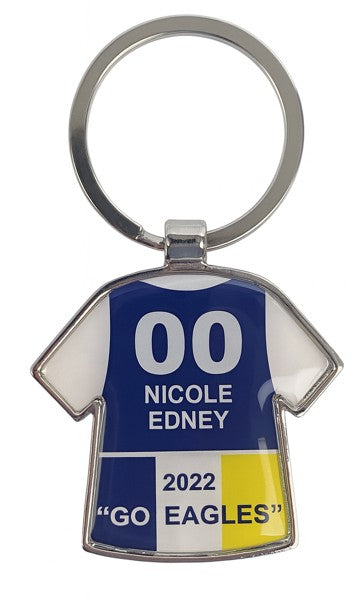 T-Shirt Metal Key Tag - Resin dome both sides