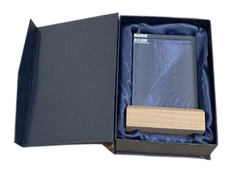 Glass And Wood Hi-Rise Trophy