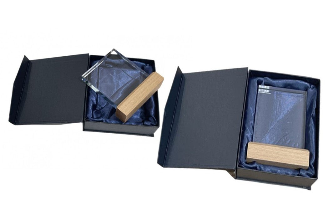 Glass And Wood Hi-Rise Trophy