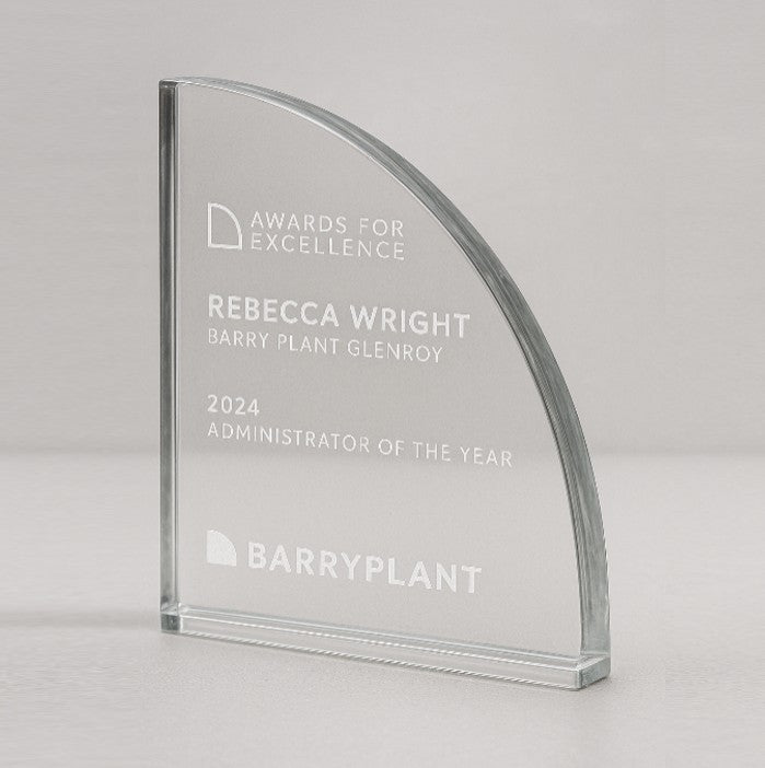 Custom Shape Crystal Trophy