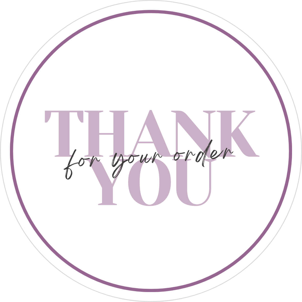 Thank You For Your Order Sticker