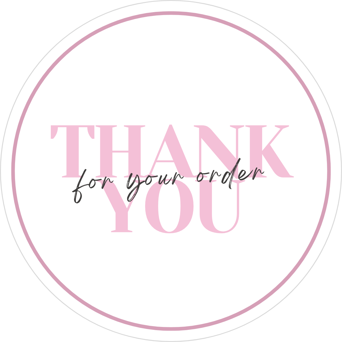 Thank You For Your Order Sticker