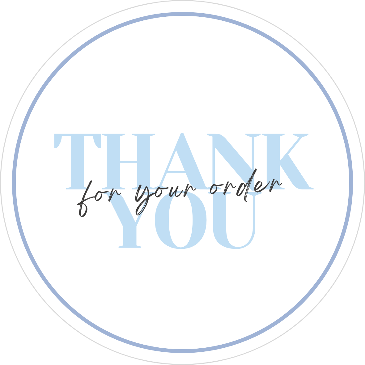 Thank You For Your Order Sticker