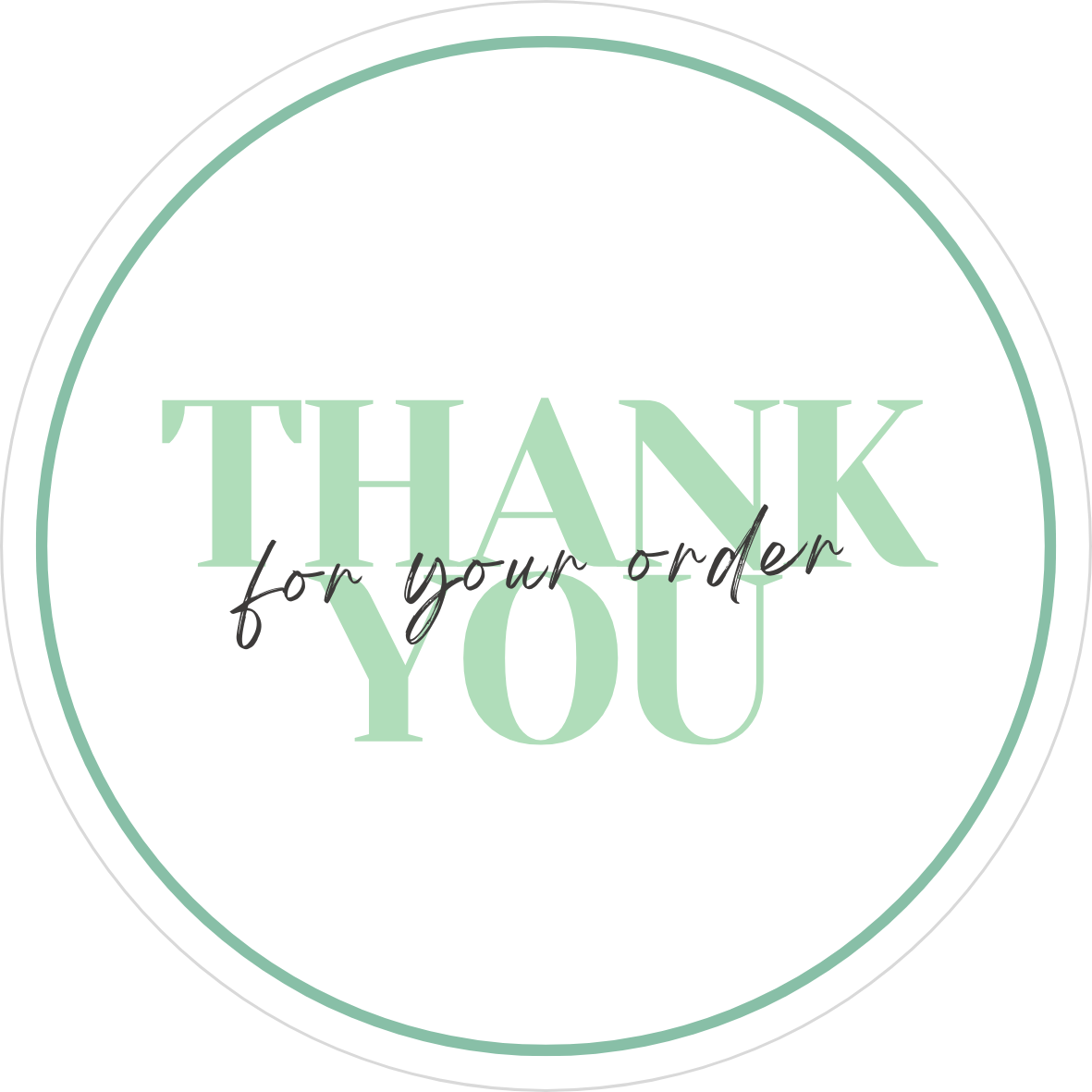 Thank You For Your Order Sticker