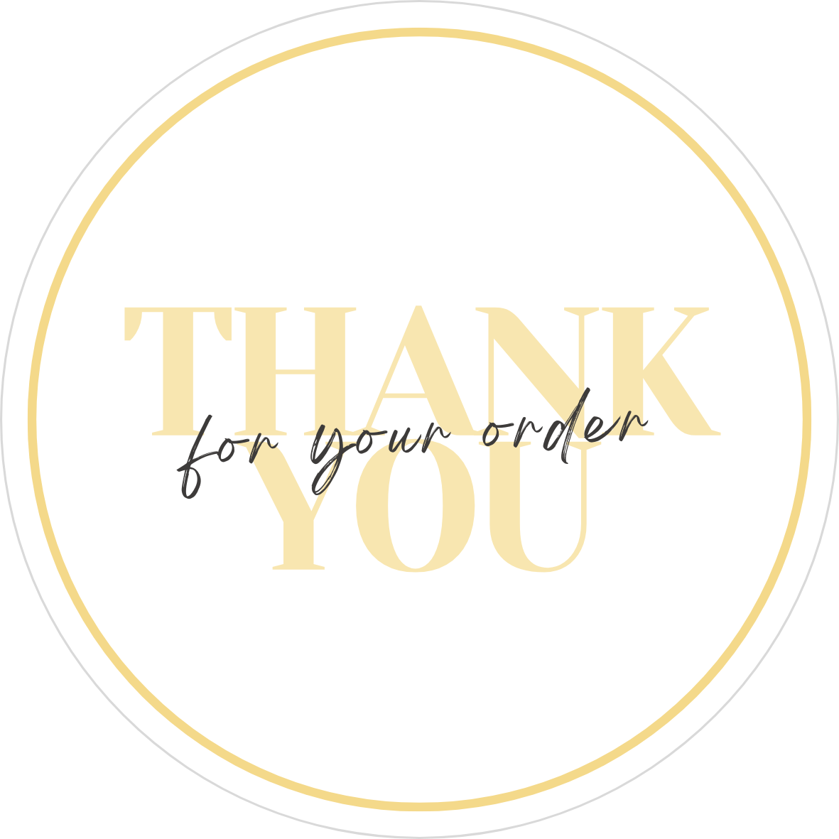 Thank You For Your Order Sticker