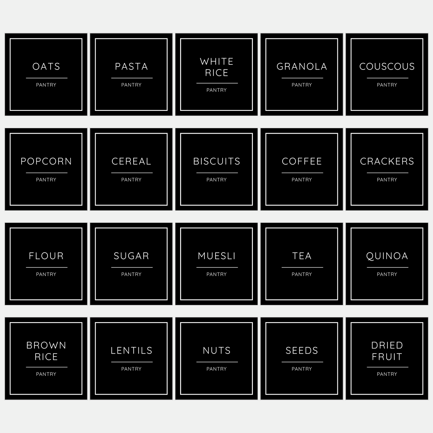 Pantry Labels