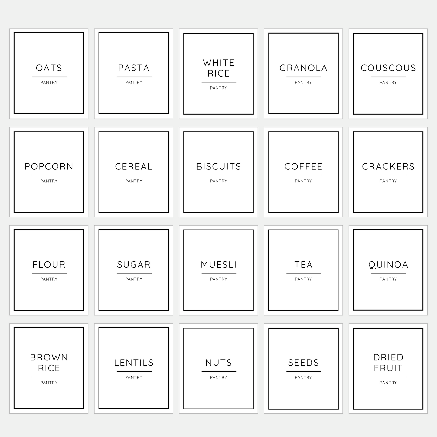 Pantry Labels