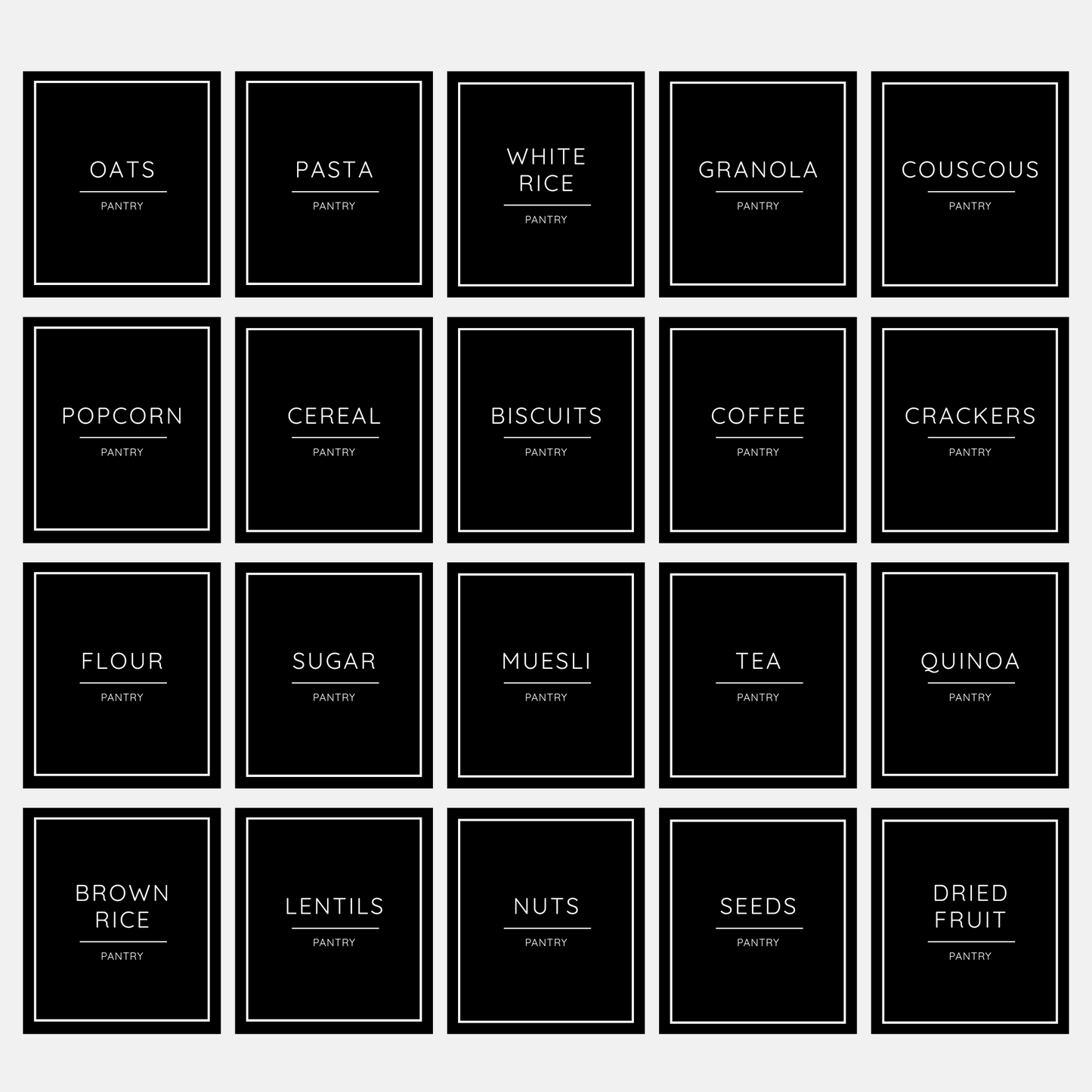 Pantry Labels