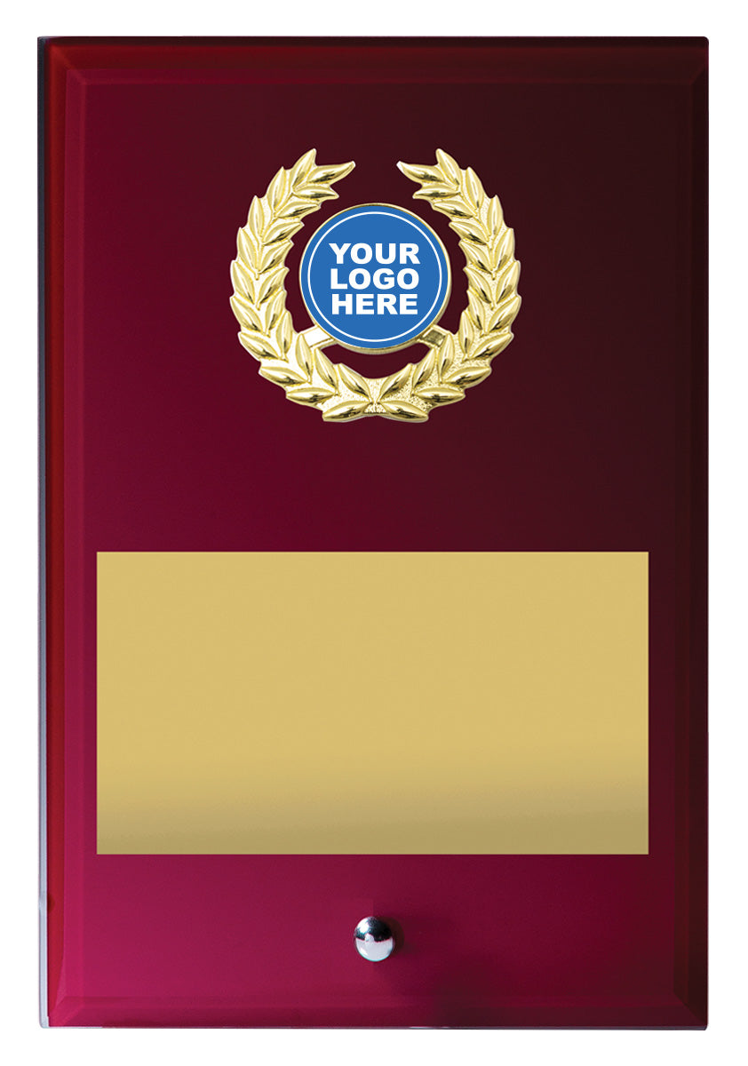 Red Glass Plaque