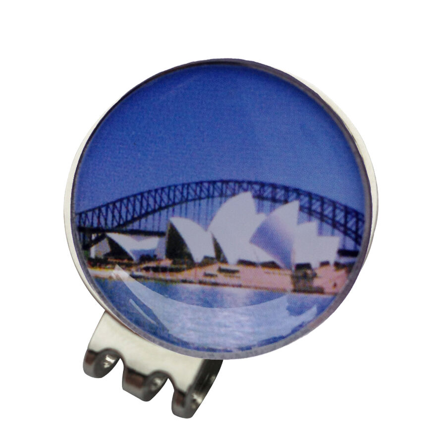 Golf hat metal ball marker with doming