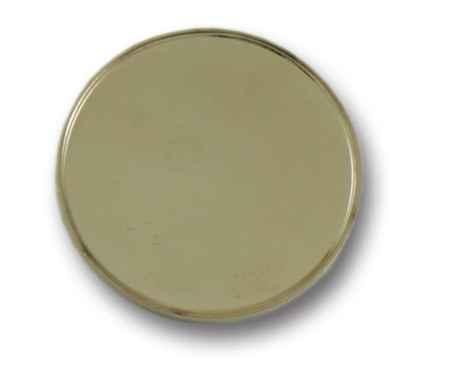 Golf metal ball marker with doming