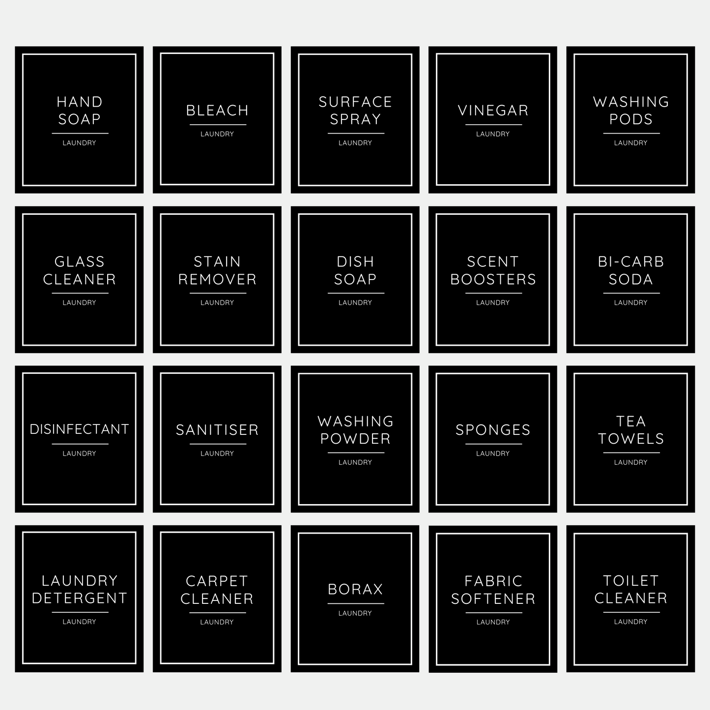 Laundry/Cleaning Labels