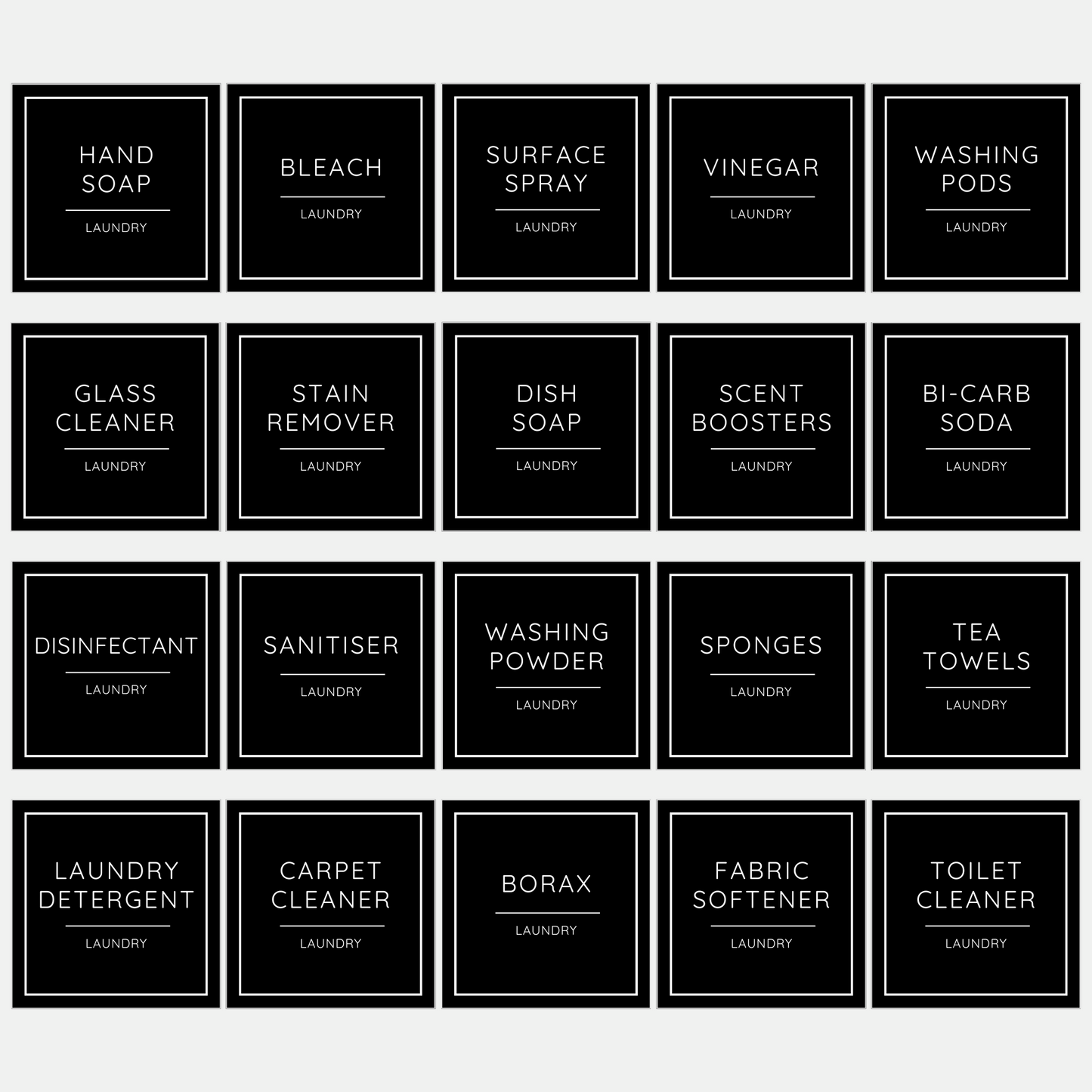 Laundry/Cleaning Labels