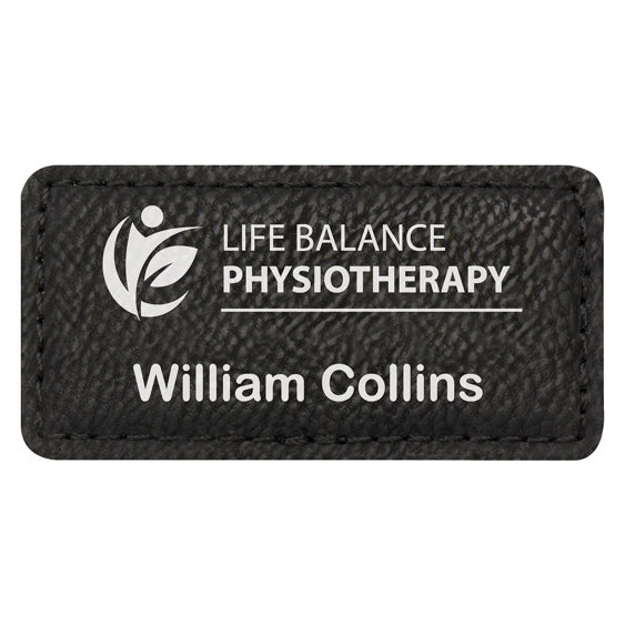 Leatherette Engraved Name Badge