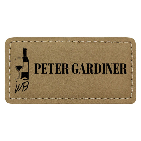 Leatherette Engraved Name Badge