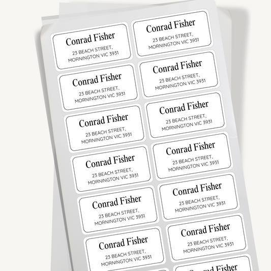 Name and Address Sticker Labels