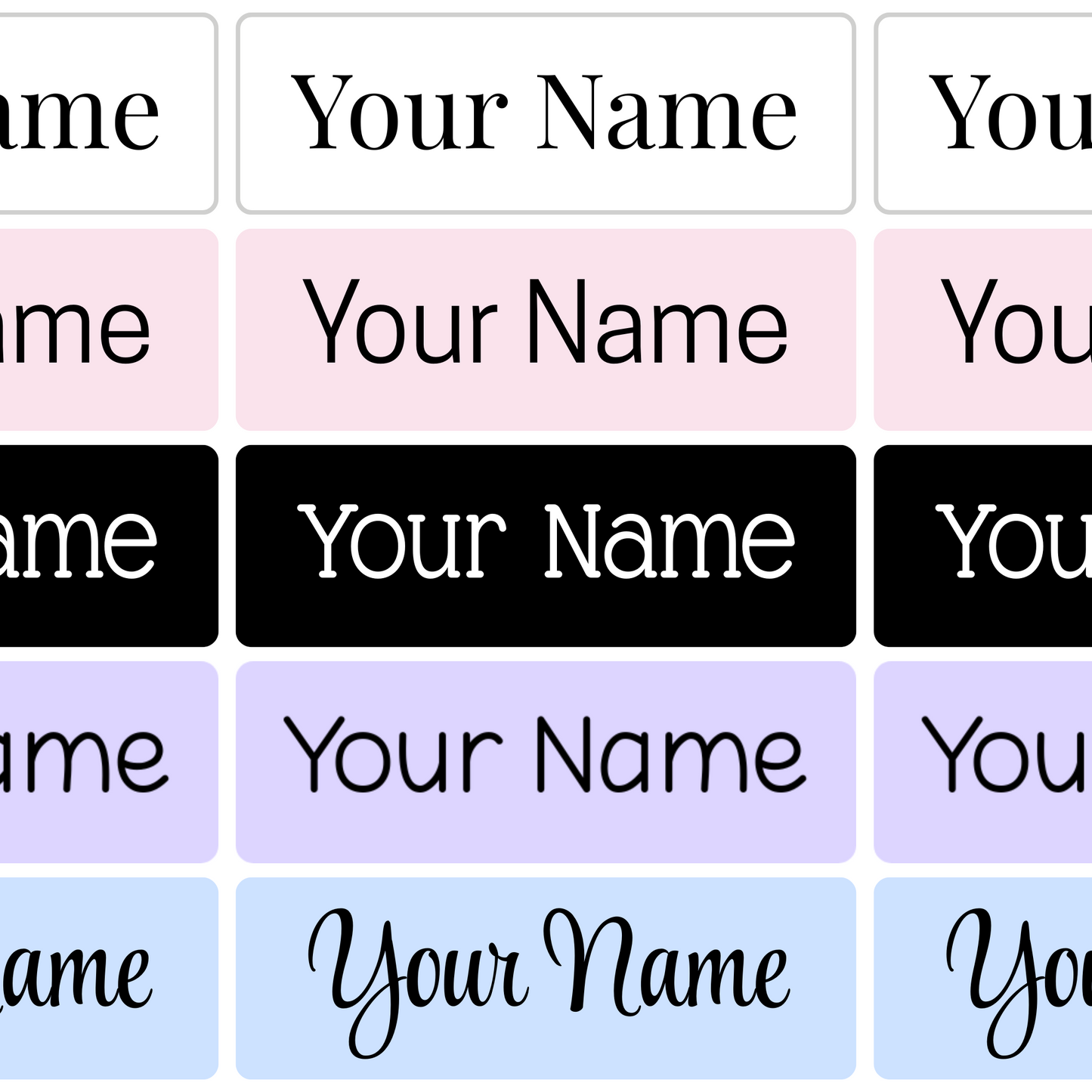 Name Stickers (Name Labels)