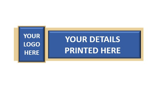 Rectangle Metal Name Badge – with 2 Inserts - available in Gold and Silver