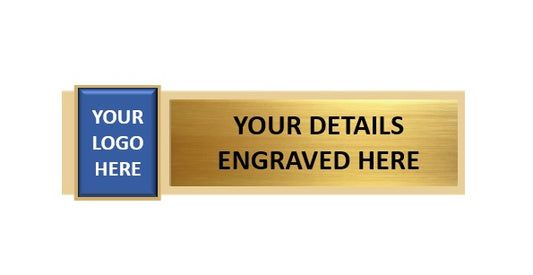 Rectangle Metal Name Badge – with 2 Inserts - available in Gold and Silver