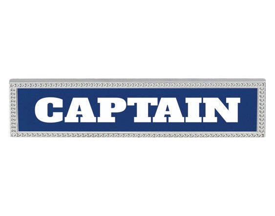 Bar Badge 55x12mm with Epoxy/Resin Dome - Available in Gold and Silver