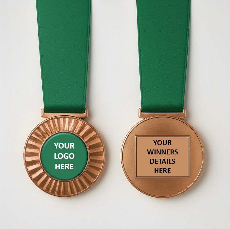 Sunray Medal with Custom Centre and Ribbon
