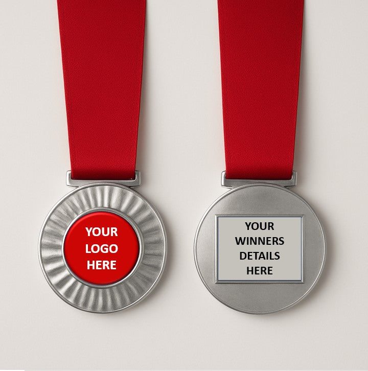 Sunray Medal with Custom Centre and Ribbon