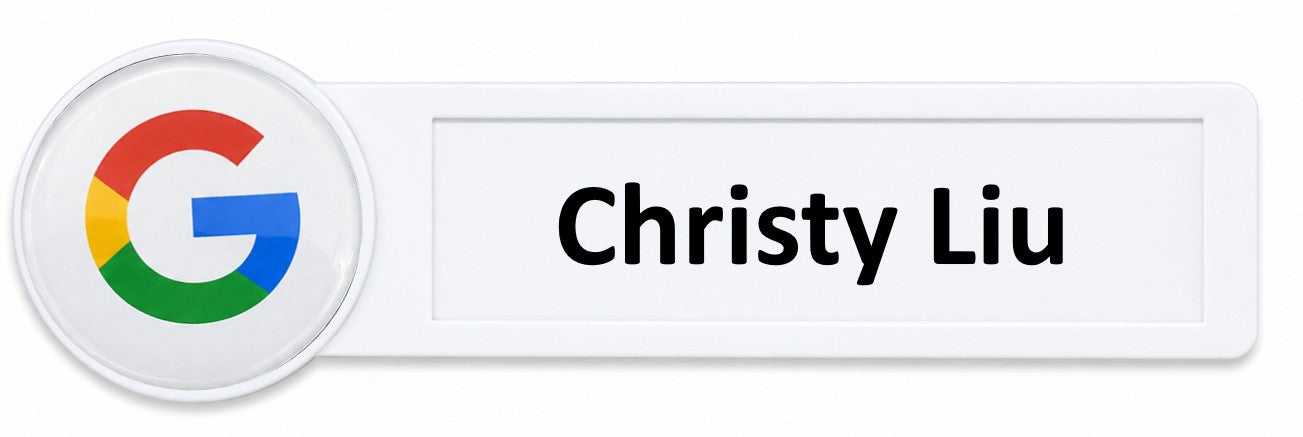 Reusable Name Badge with Dome Logo