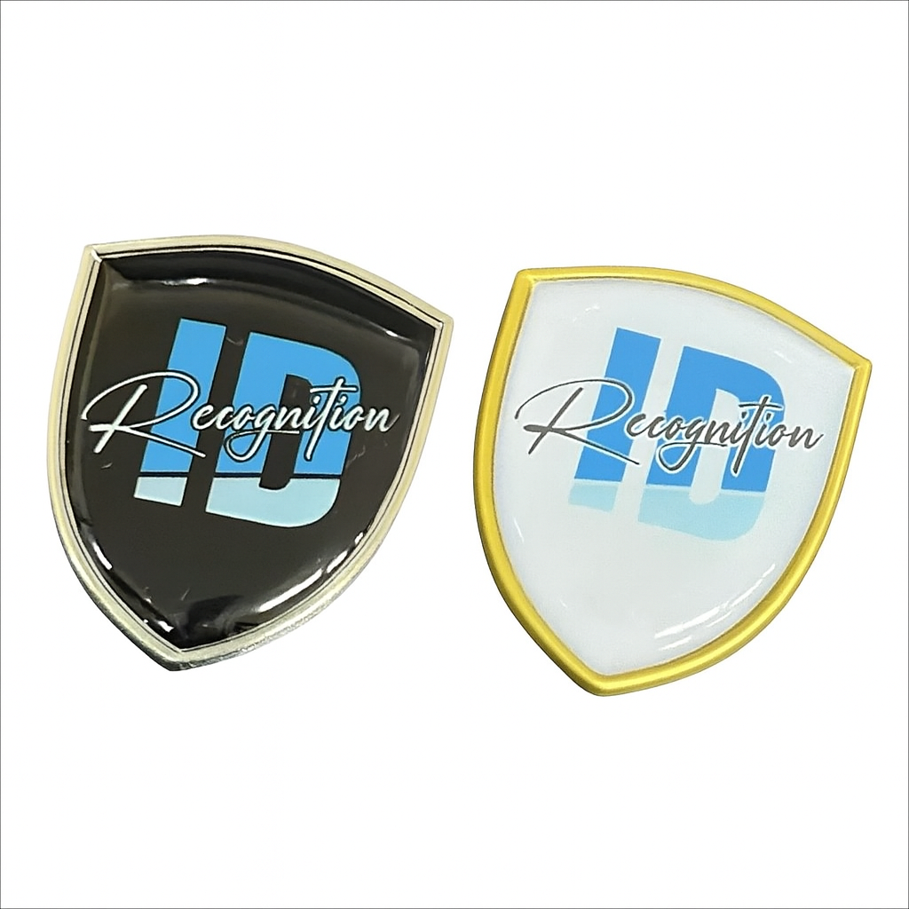 Shield Badge 25x30mm with Epoxy/Resin Dome