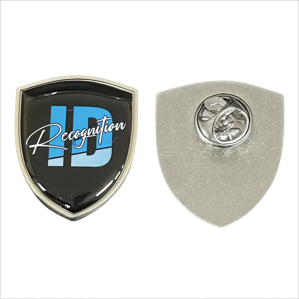 Shield Badge 25x30mm with Epoxy/Resin Dome