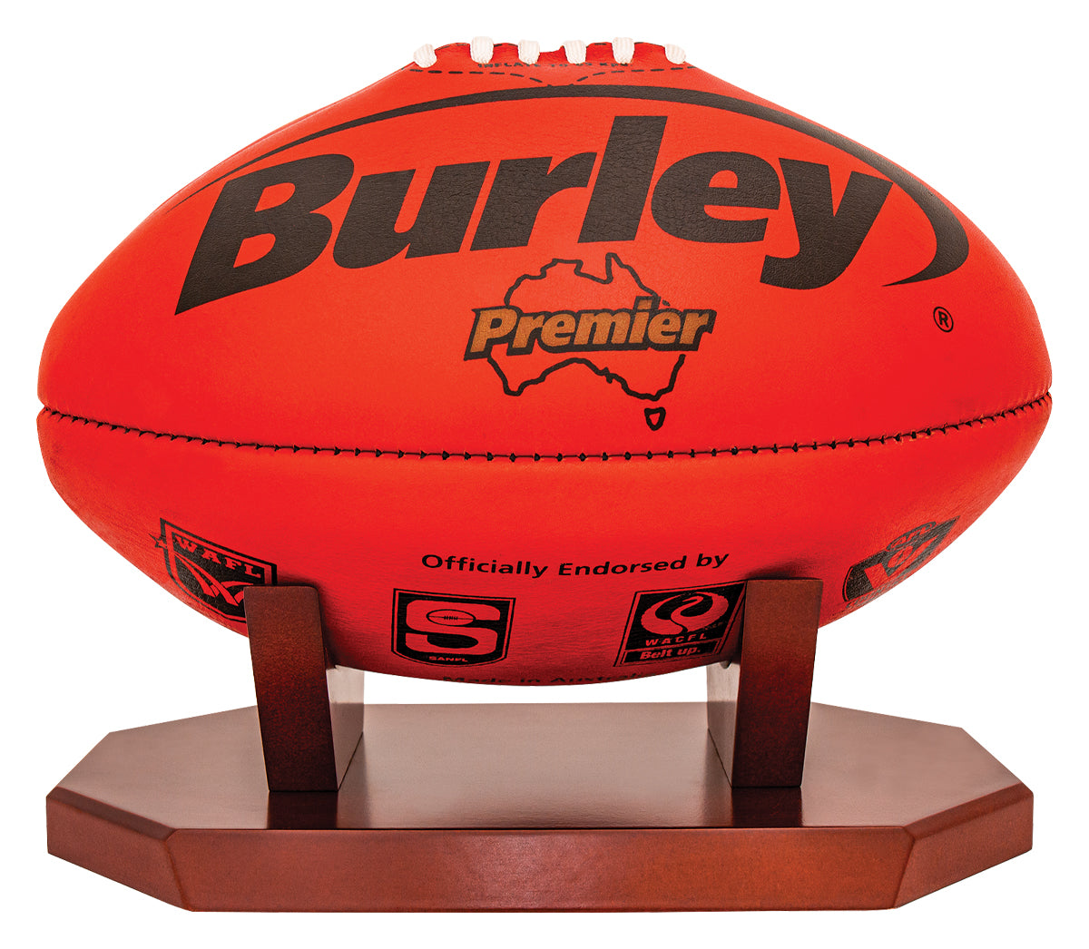 Timber Ball Holder - Aussie Rules