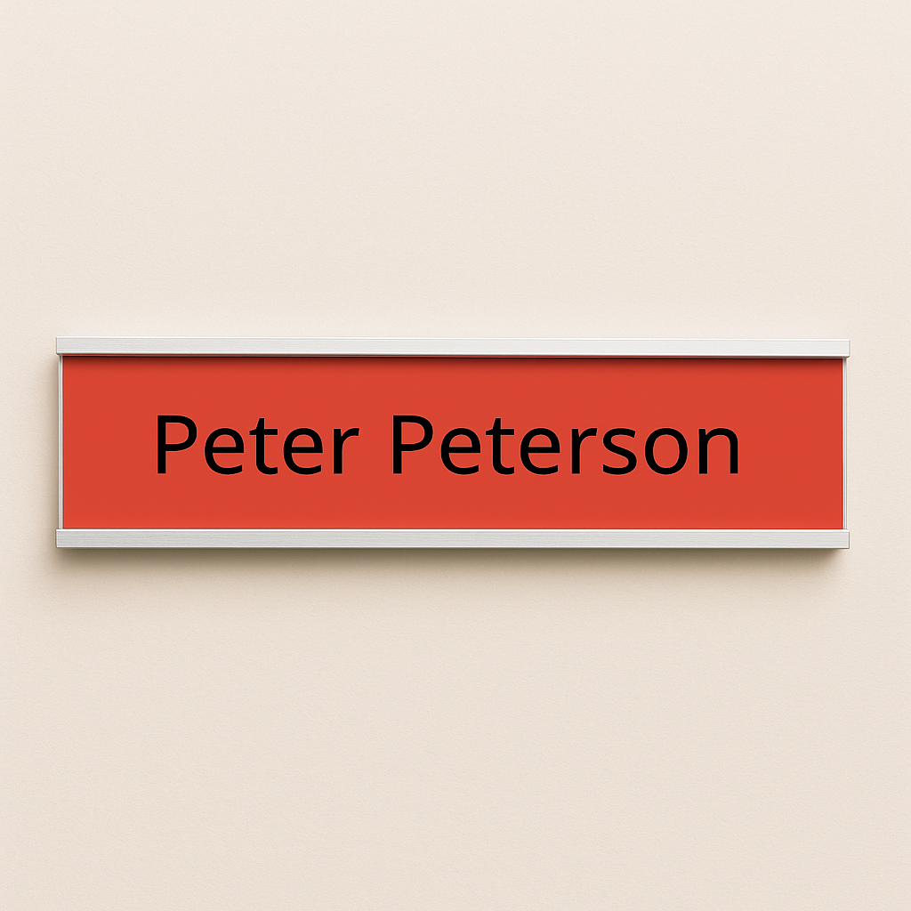 Wall Sign with aluminium holder