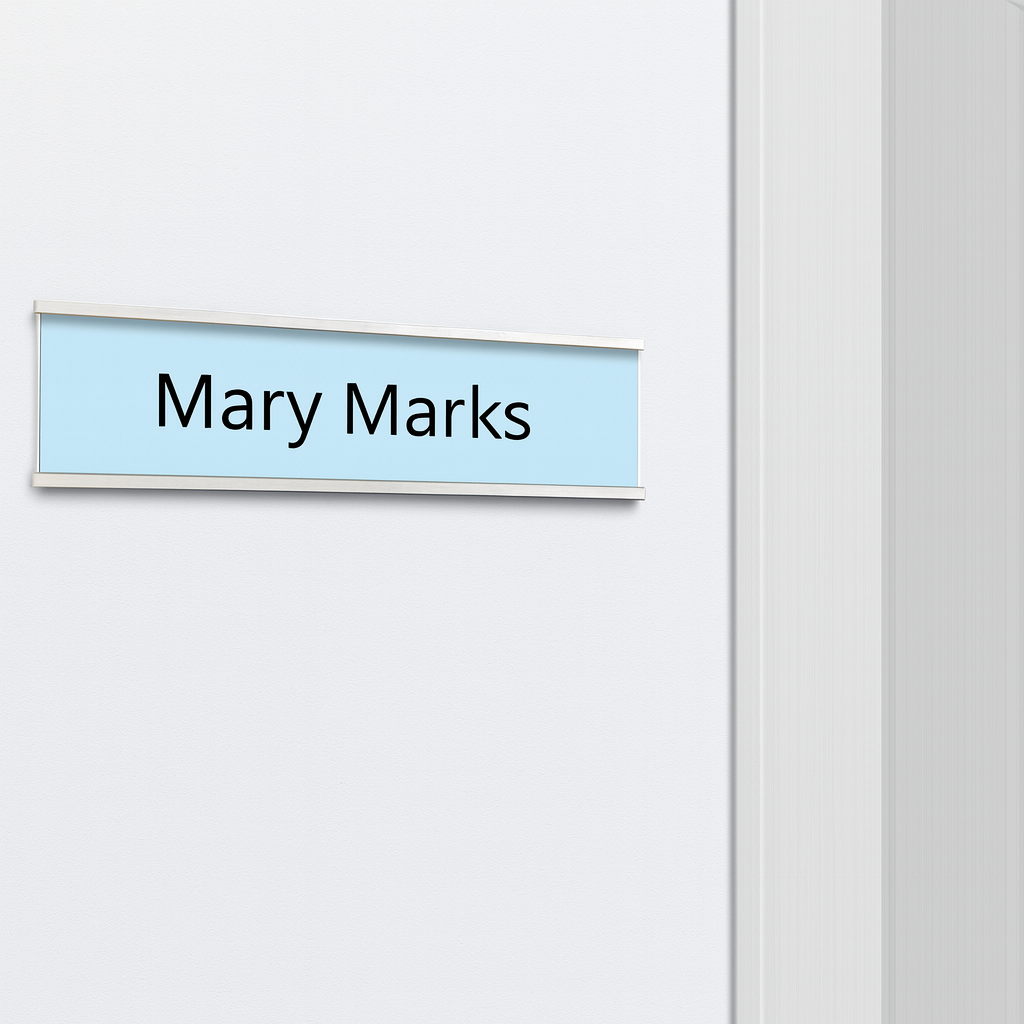 Wall Sign with aluminium holder