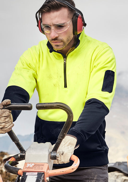 Unisex Hi Vis 1/2 Zip Pullover