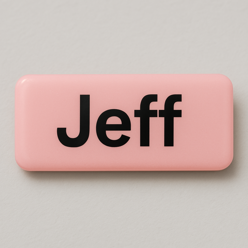 Test name badge