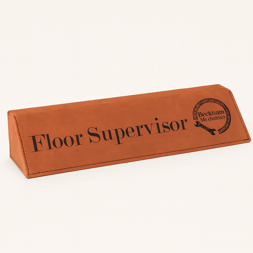 Leatherette Desk Sign - Laserable