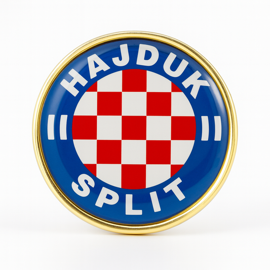 Round metal lapel pins with doming Doming