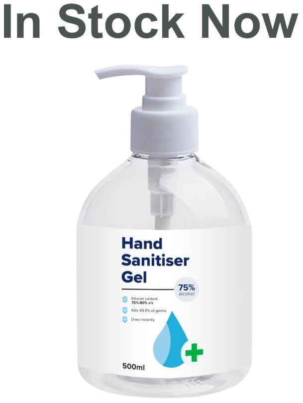 500ml Hand Sanitiser Gel - Custom Label