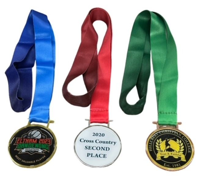 Round Medal with Custom Centre and Ribbon - 60mm