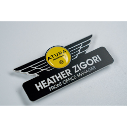 Custom Shape Name Badges with Magnet Or Pin Fitting - Printed & Engraved