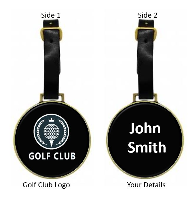 Golf Bag Tag With Doming Both Sides