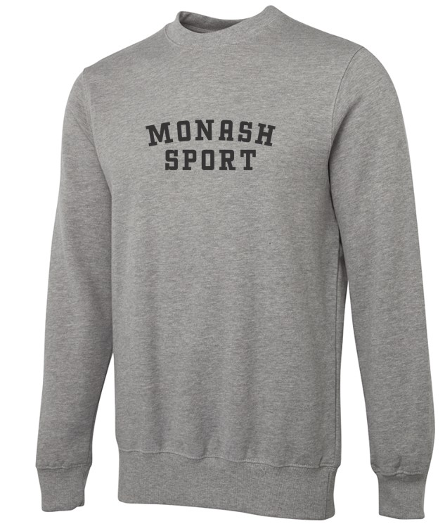 JB's Fleecy Sweat - Grey Marle (Monash Logo)