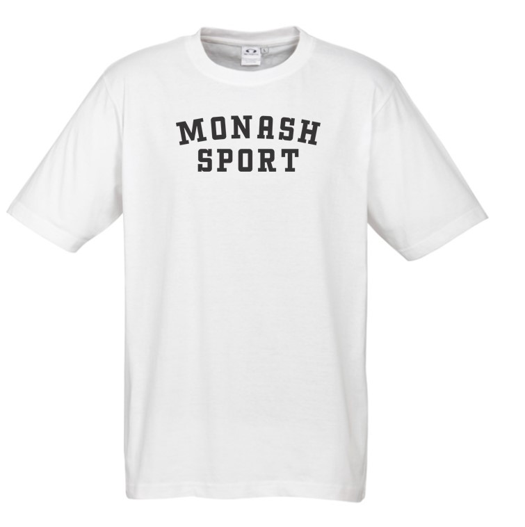 Mens Ice Short Sleeve Tee - White (Monash Logo)