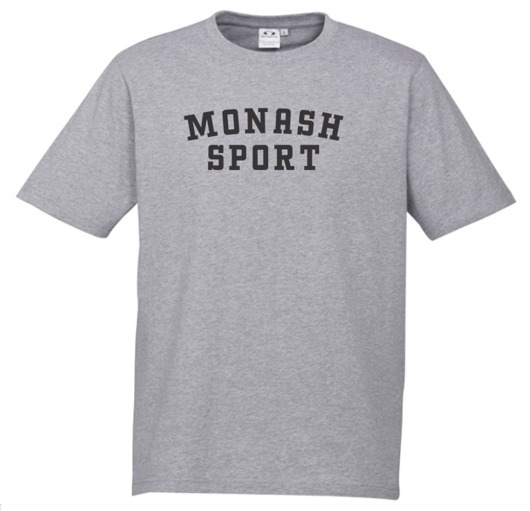 Mens Ice Short Sleeve Tee - Grey Marle (Monash Logo)